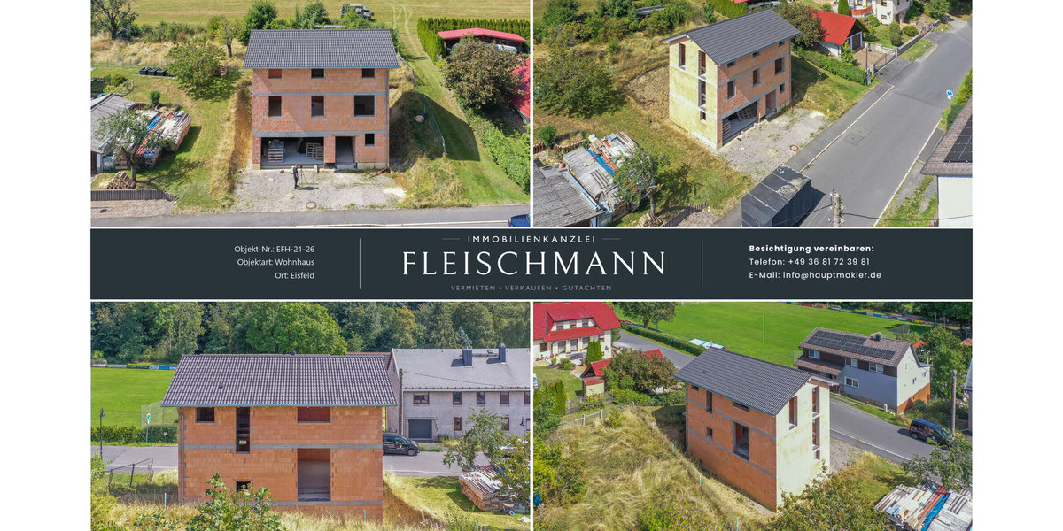 Ihr Haus, Ihre Ideen – EFH-Rohbau mit Doppelgarage auf großzügigem Grundstück - Einfamilienhaus Eisfeld | Angebot:27312179