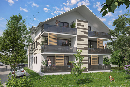 Natürlich aus Holz: Wohnung EG2: Lichtdurchflutete, wohngesunde 3 Zimmerwohnung in Bodman-Ludwigshafen im Erdgeschoss 3 zimmer