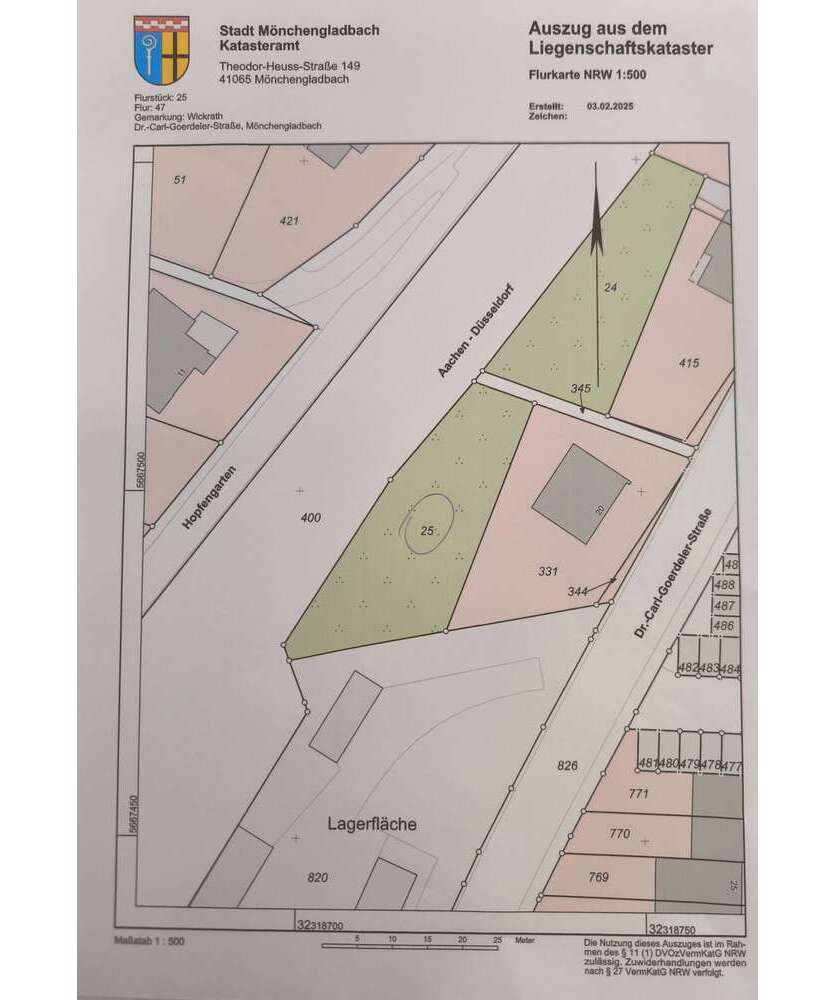 Grundstück zu verkaufen in Mönchengladbach 37.000 € 659 m²