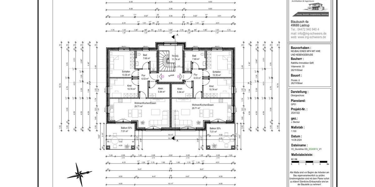 Wohnung Neubau Bösel 3 zimmer