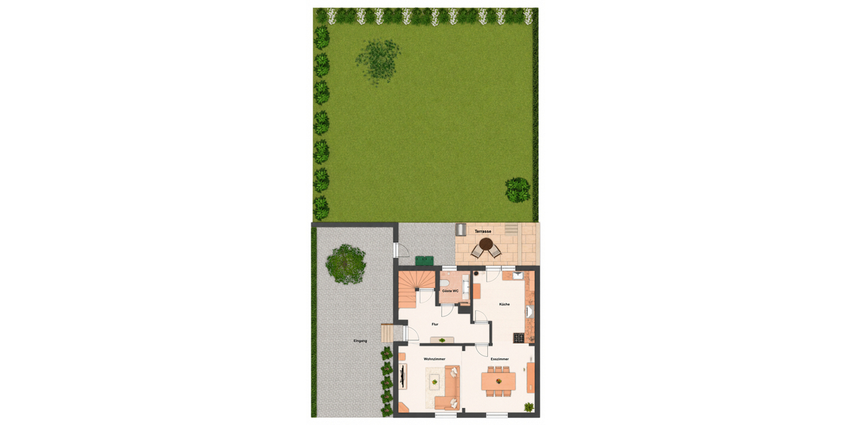3D-Rundgang: Zeitlos modern wohnen – kernsaniertes Einfamilienhaus im Herzen von Geilenkirchen - Doppelhaushälfte Geilenkirchen | Angebot:27070623