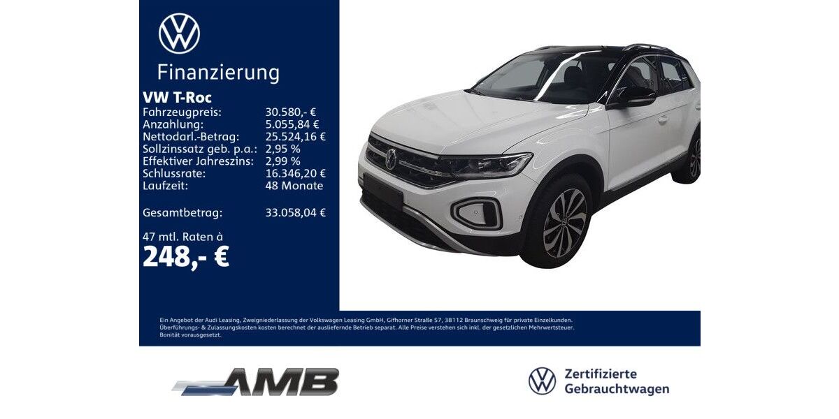VW T-Roc 9.190 km 29.980 &euro; Borna 04552
