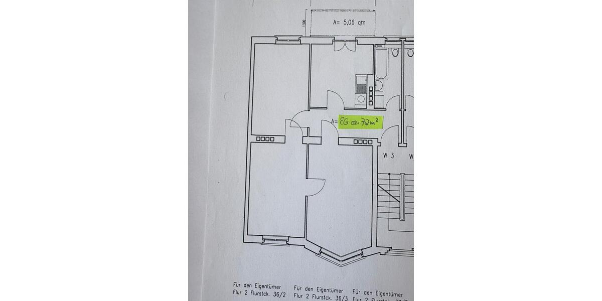 Erdgeschoßwohnung Erfurt Andreasvorstadt - 3 Zimmer, 72 m&sup2;, 720&euro; | Angebot:25369392