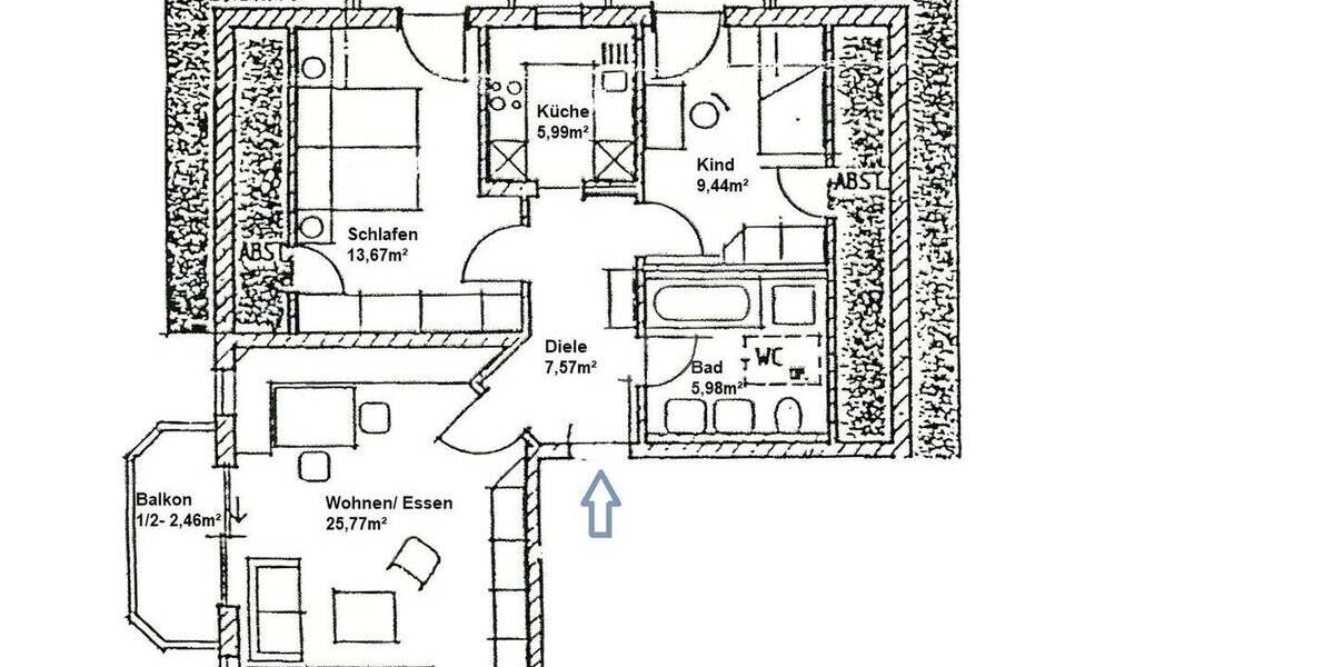 Etagenwohnung Radebeul - 3 Zimmer, 72 m&sup2;, 240.000&euro; | Angebot:26695325