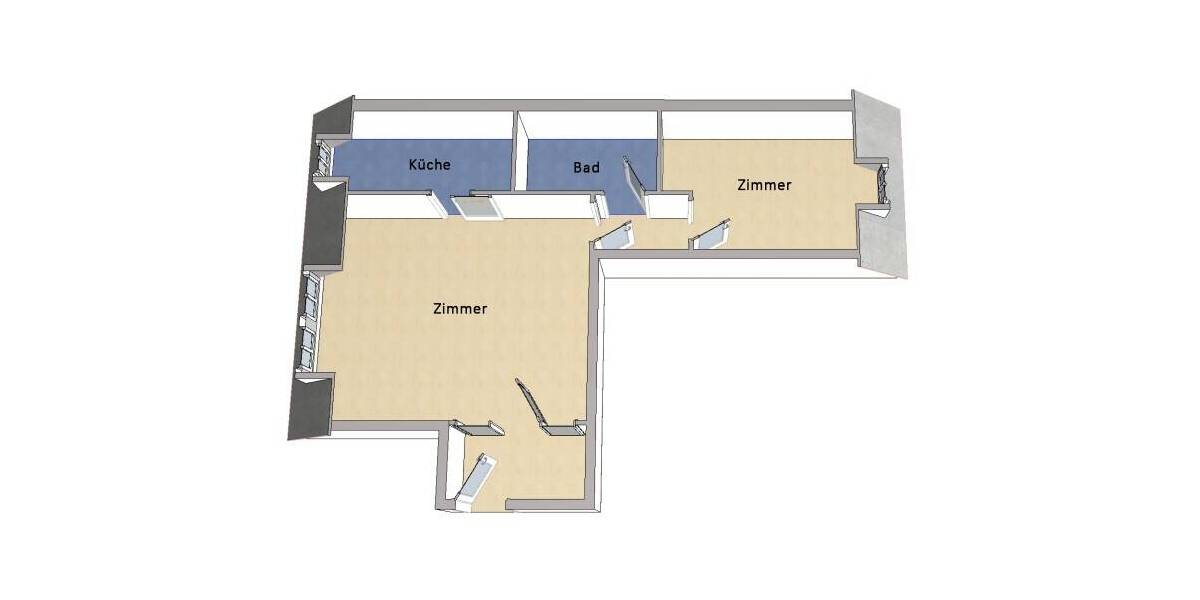 Etagenwohnung Potsdam Berliner Vorstadt - 2 Zimmer, 50 m&sup2;, 269.000&euro; | Angebot:26730469
