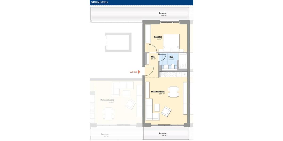 Dachgeschoßwohnung Dresden Plauen - 2 Zimmer, 63 m&sup2;, 915&euro; | Angebot:25432921