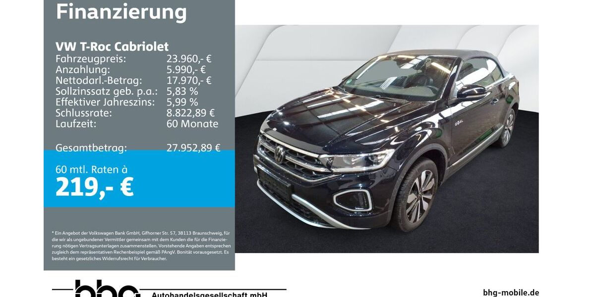 VW T-Roc 25.321 km 23.760 &euro; Mössingen 72116