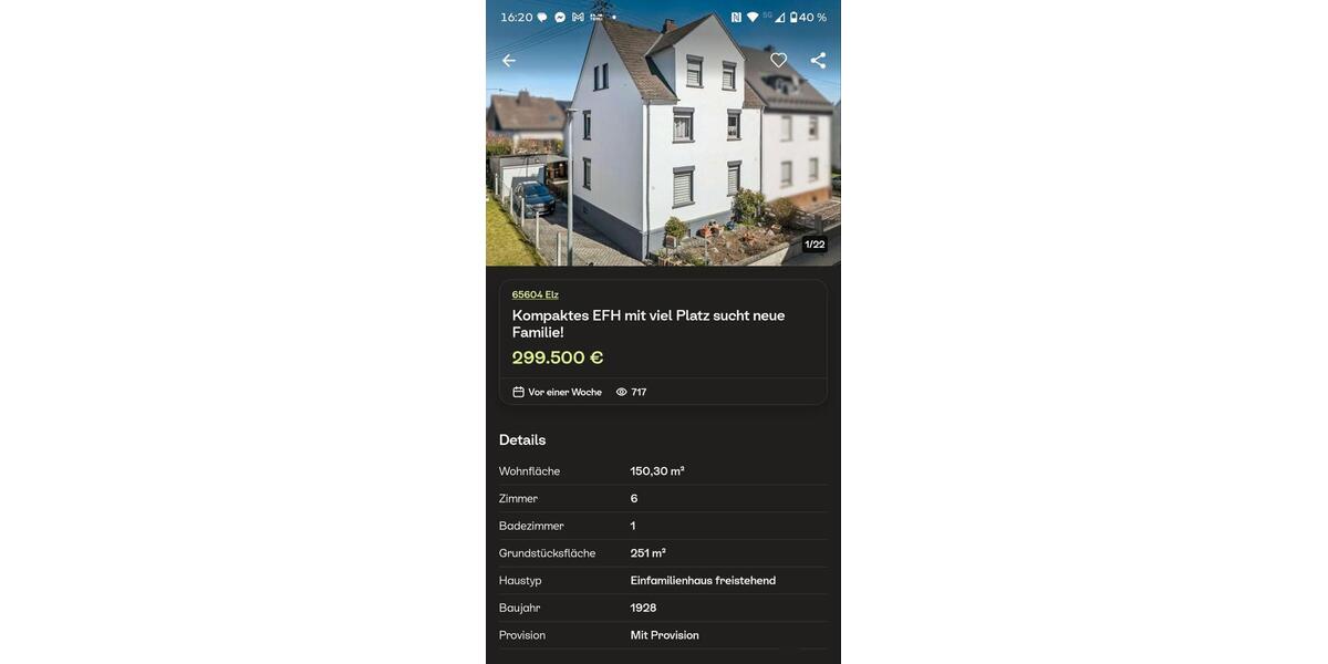 Einfamilienhaus Elz - 6 Zimmer, 150 m&sup2;, 299.500&euro; | Angebot:27165641