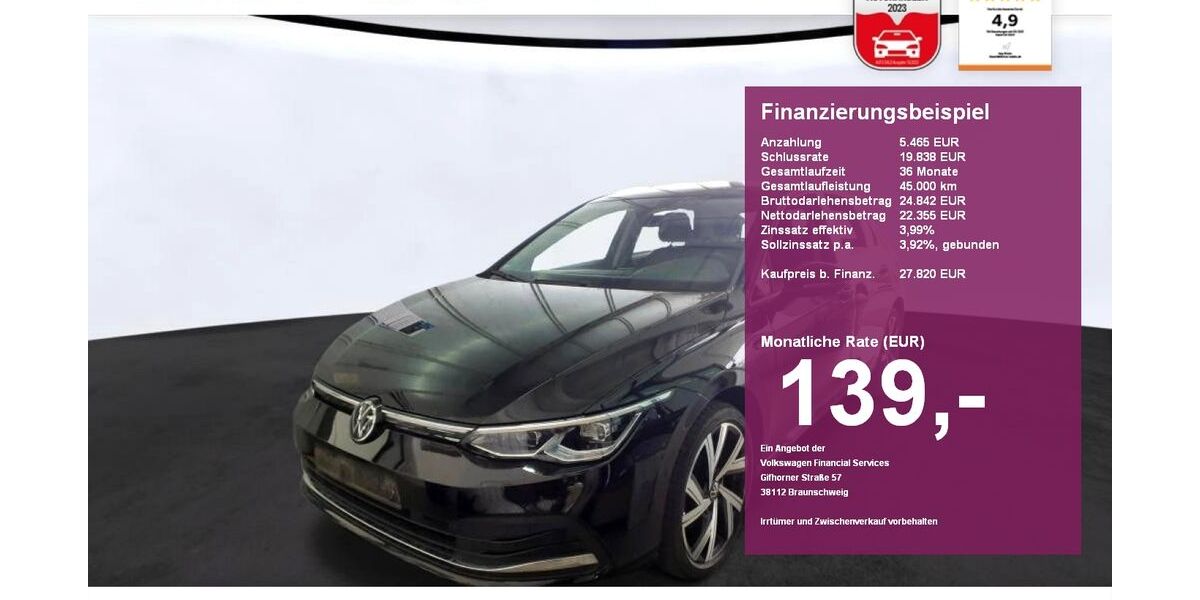 VW Golf 26.800 km 27.820 &euro; Albbruck 79774