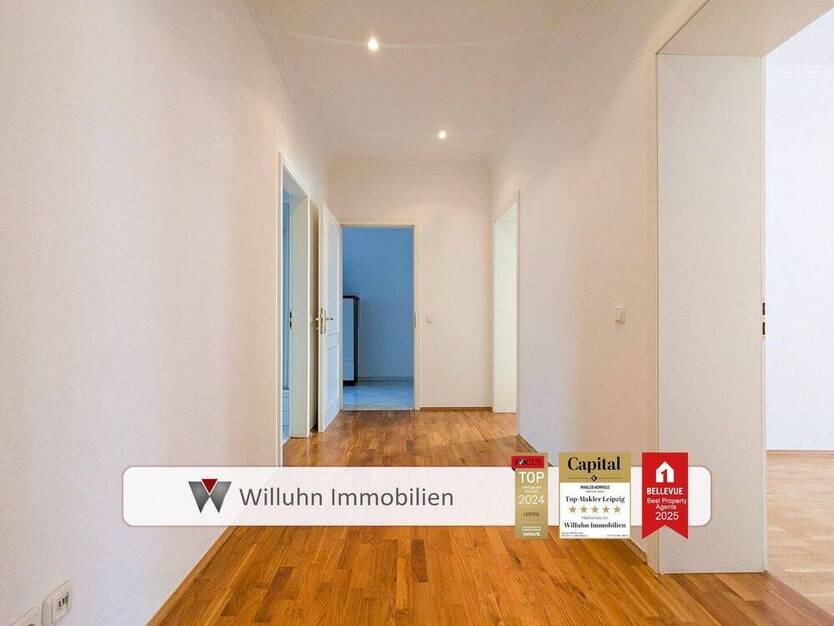 Bezugsfreie 2RW mit EBK und Balkon | Beste Lage und Denkmalschutz! | Hochparterre | Parkett