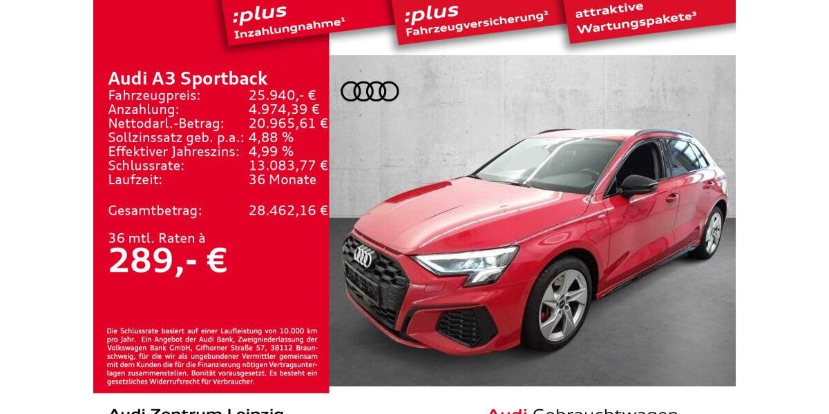Audi A3 39.955 km 25.940 &euro; Leipzig 04129