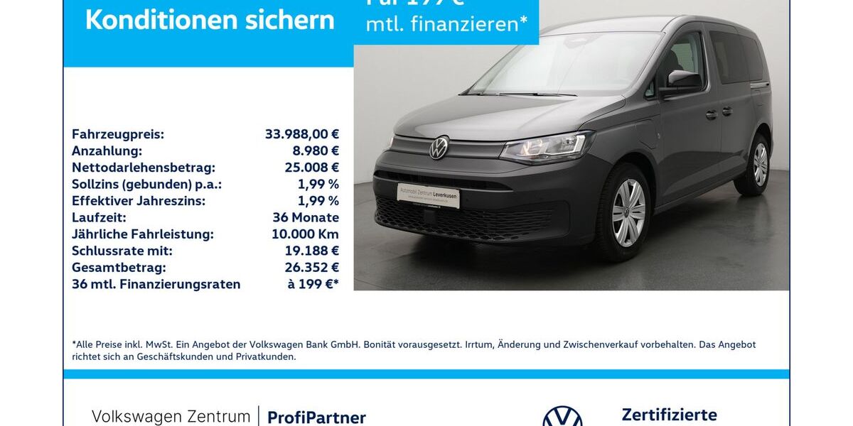VW Caddy 14.116 km 33.988 &euro; Leverkusen 51379