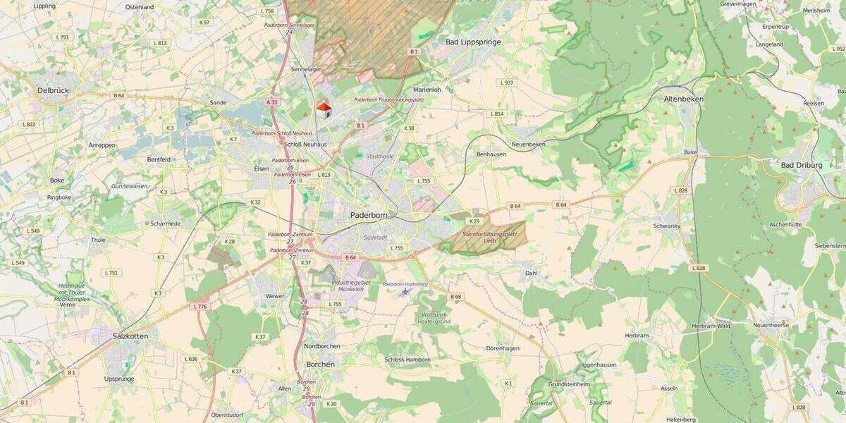 3-Zimmer-Erdgeschosswohnung mit Gartenanteil in Schloß NeuhausMastbruch, erst wenige Jahre alt 3 zimmer