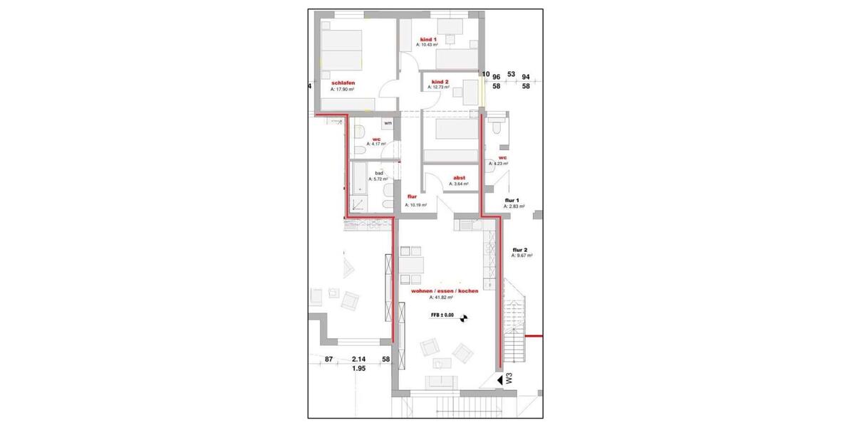 Etagenwohnung Erbach - 7 Zimmer, 107 m&sup2;, 1.000&euro; | Angebot:26030533