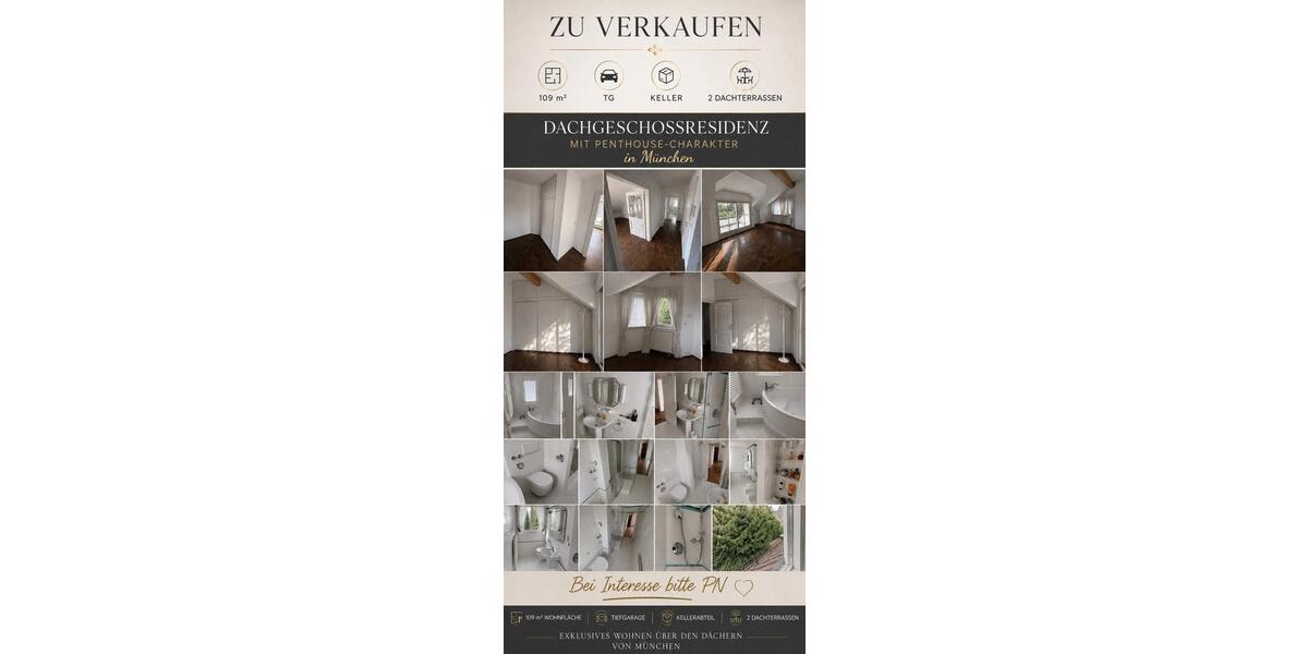 Dachgeschoßwohnung München Trudering-Riem - 4 Zimmer, 109 m&sup2;, 950.000&euro; | Angebot:26803586