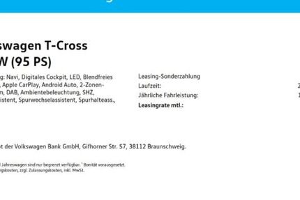 VW T-Cross 19.561 km 19.950 &euro; Neuss 41460