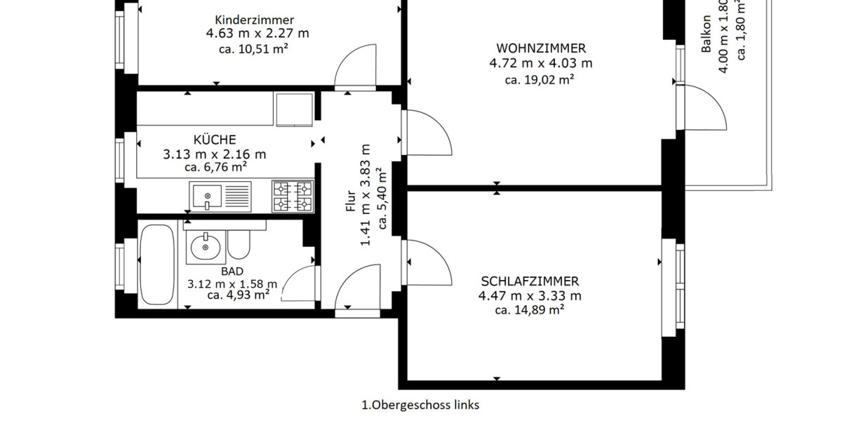Etagenwohnung Altenberg - 3 Zimmer, 63 m&sup2;, 80.000&euro; | Angebot:26247828