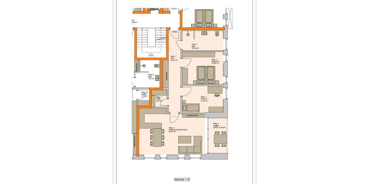 Etagenwohnung Vreden - 3 Zimmer, 95 m&sup2;, 1.230&euro; | Angebot:26036369