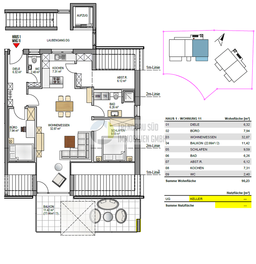 Wohnung zum Kaufen in Mietingen 460.000 € 90.23 m²