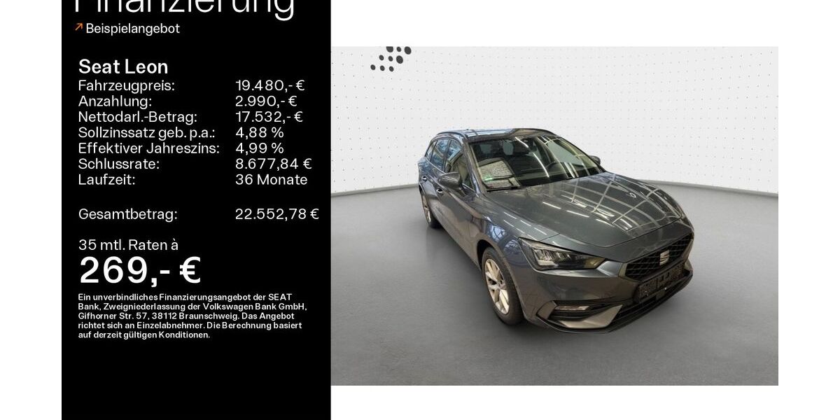 Seat Leon 43.200 km 19.480 &euro; Ebern 96106