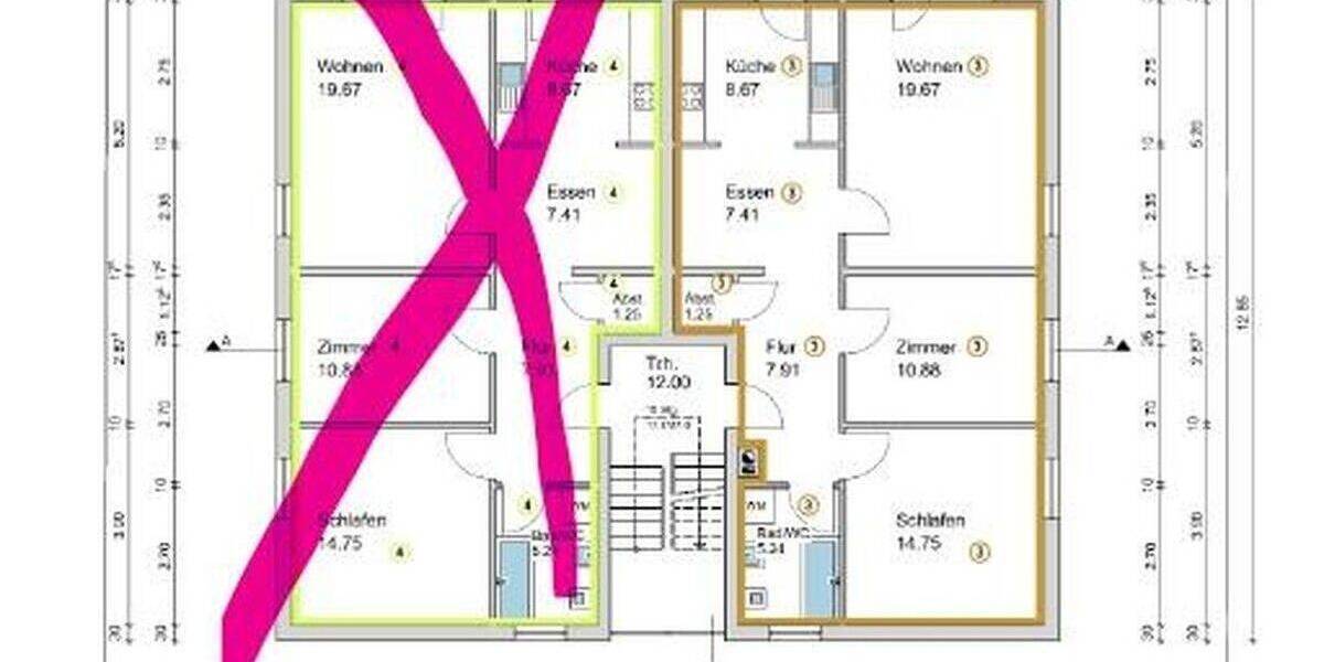 Etagenwohnung Neuenburg am Rhein Neuenburg - 3 Zimmer, 79 m&sup2;, 295.000&euro; | Angebot:26858284