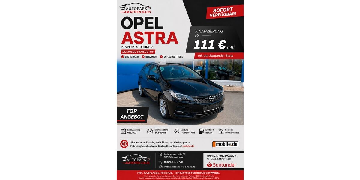 Opel Astra 54.500 km 13.800 &euro; Sonneberg 96515