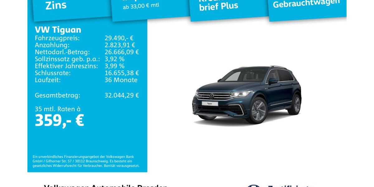 VW Tiguan 62.392 km 28.890 &euro; Dresden 01067