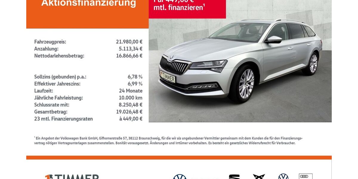 Skoda Superb 98.000 km 21.980 &euro; Meppen 49716