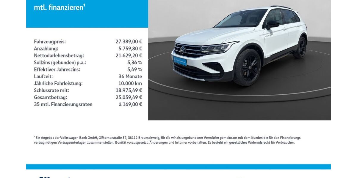 VW Tiguan 56.786 km 27.389 &euro; Leinefelde-Worbis/DE 37327