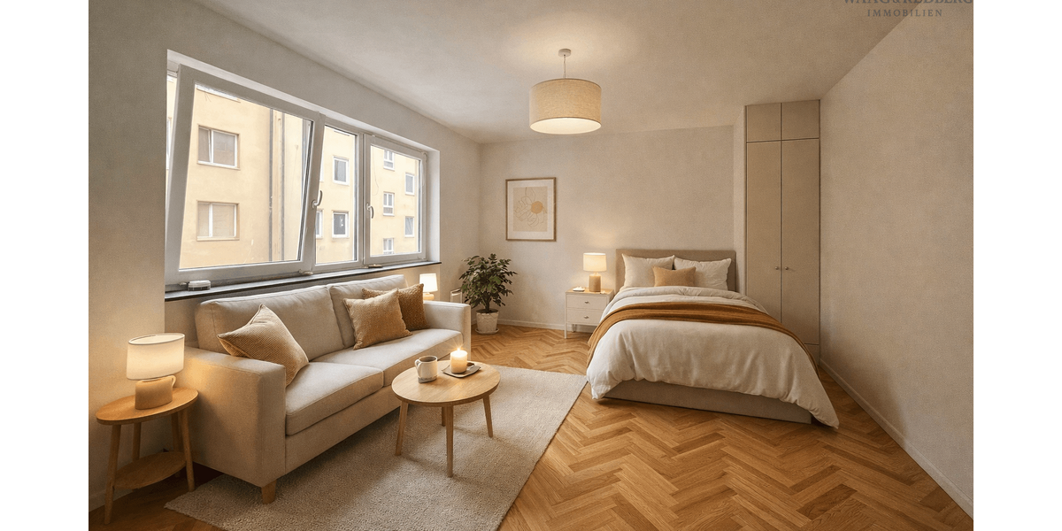 Etagenwohnung Nürnberg Gibitzenhof - 1 Zimmer, 27 m&sup2;, 136.000&euro; | Angebot:25519577