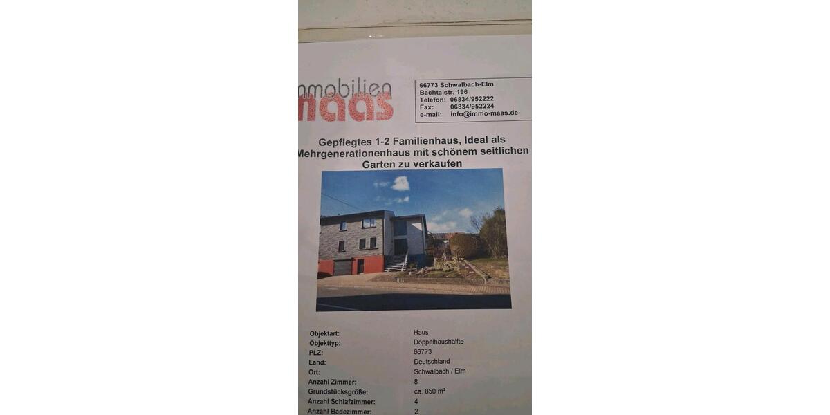 Doppelhaushälfte Schwalbach - 8 Zimmer, 203 m&sup2;, 320.000&euro; | Angebot:27295234
