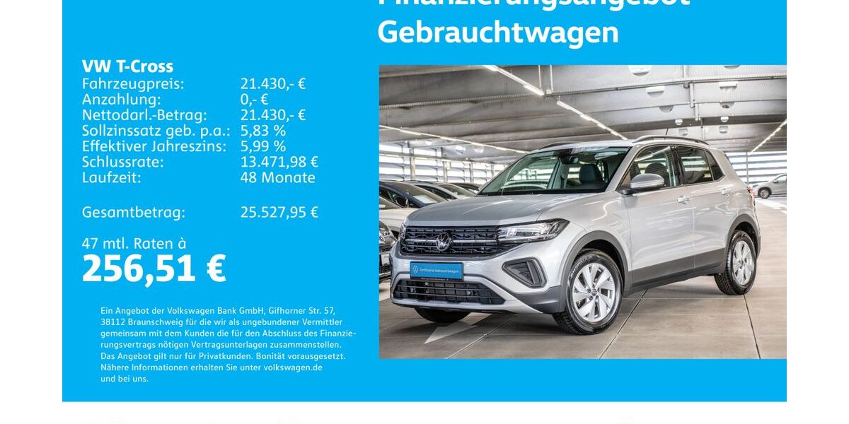 VW T-Cross 2.982 km 21.430 &euro; Stuttgart-Feuerbach 70469