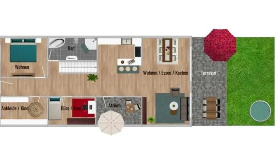 Stilvolles, modernisiertes Bungalow mit Sauna und Garten