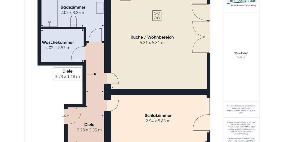 Etagenwohnung Merzig Schwemlingen - 2 Zimmer, 85 m&sup2;, 299.800&euro; | Angebot:25728607