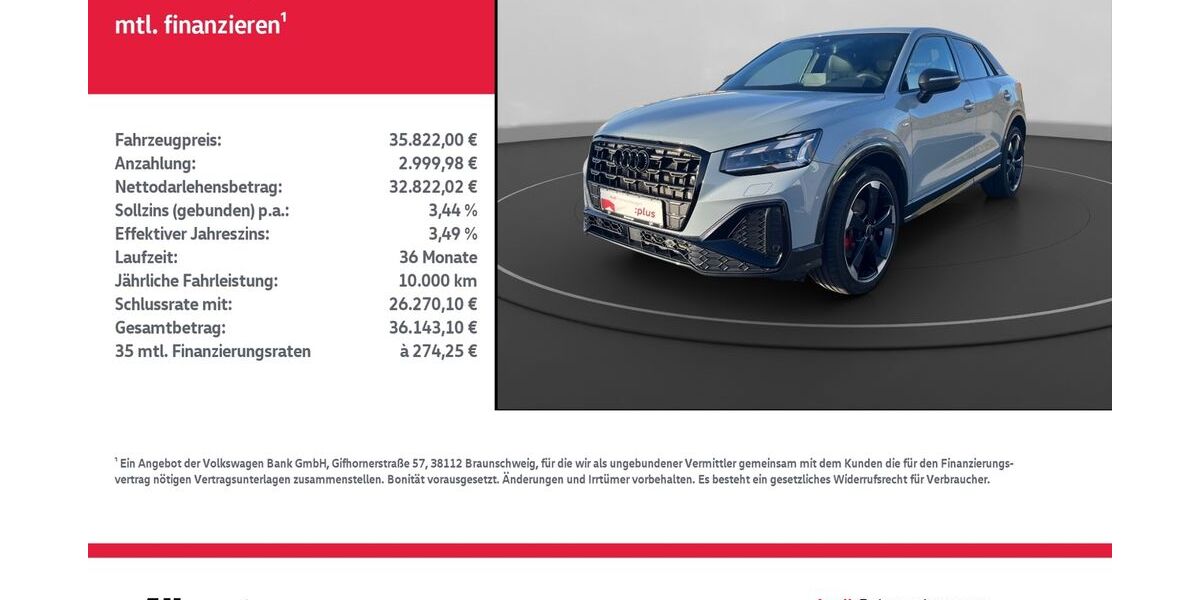Audi Q2 10.823 km 34.822 &euro; Nordhausen 99734