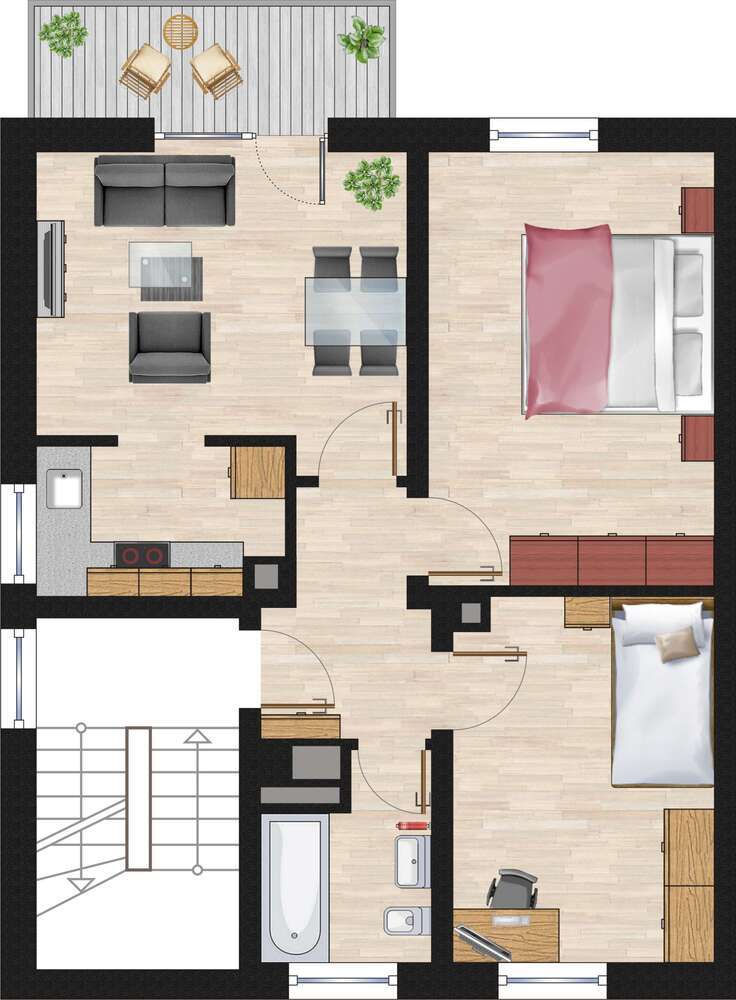 Wohnung zum Kaufen in Stuttgart 217.600 € 54.5 m²