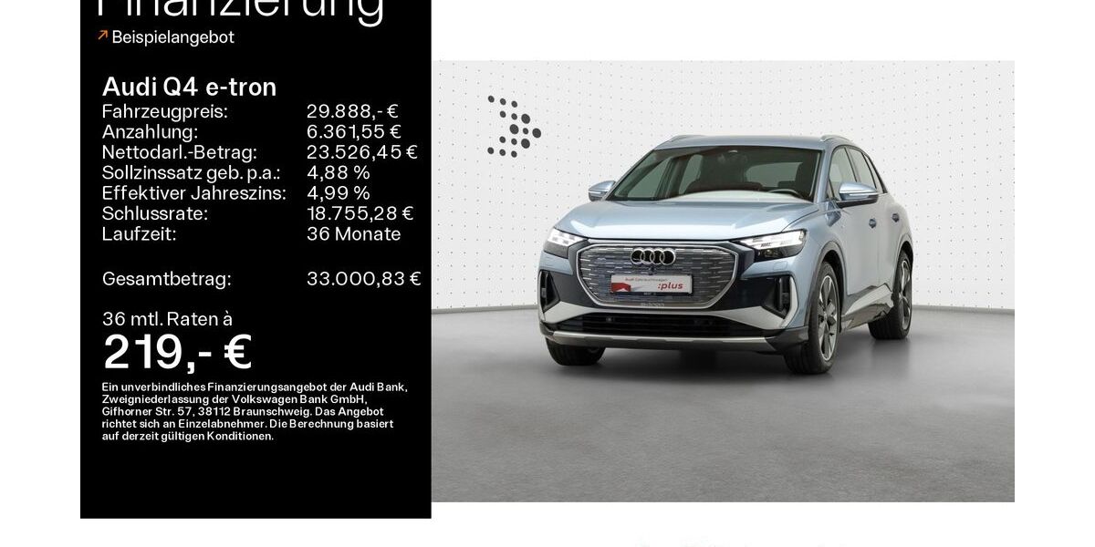 Audi Q4 e-tron 56.500 km 28.888 € Mühlheim 63165