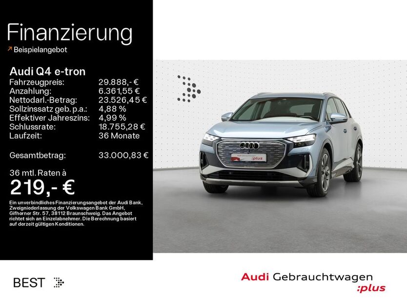 Audi Q4 e-tron 56.500 km 29.888 € Mühlheim 63165