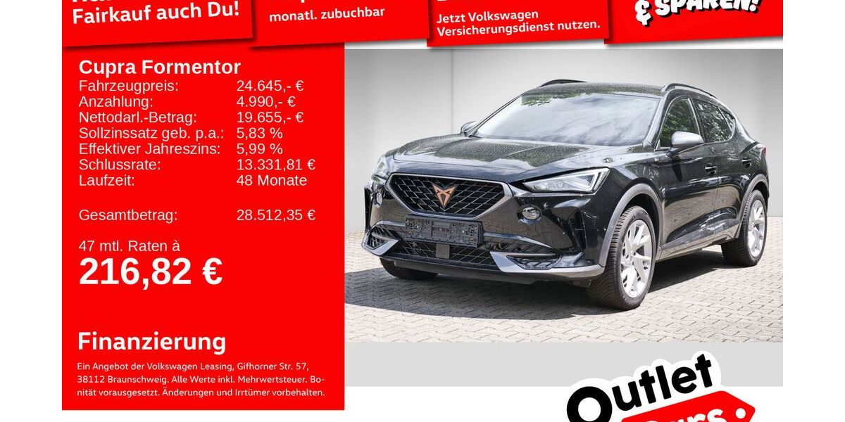 Cupra Formentor 29.874 km 24.399 &euro; Weinheim 69469