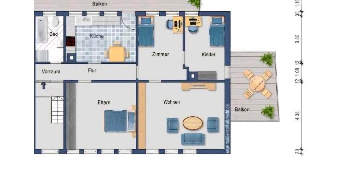 Dachgeschoßwohnung Lauchheim - 4 Zimmer, 89 m&sup2;, 950&euro; | Angebot:25415775