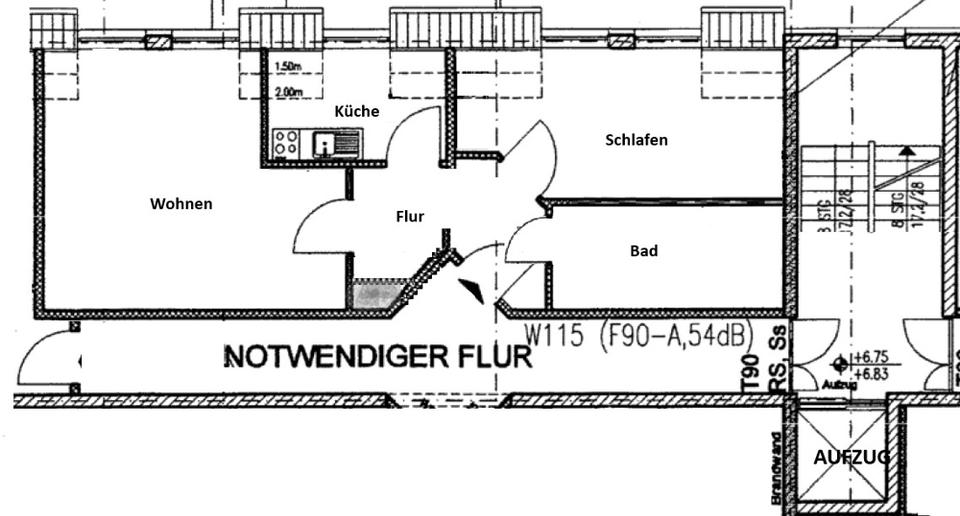 Etagenwohnung Machern - 2 Zimmer, 64 m&sup2;, 545&euro; | Angebot:26364564