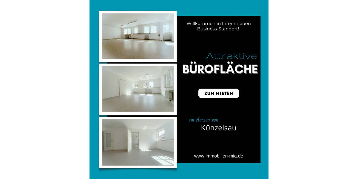Gewerbeobjekt Künzelsau - 3 Zimmer, 1.100&euro; | Angebot:25676405