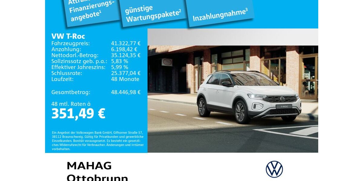 VW T-Roc 3.000 km 35.490 &euro; Ottobrunn 85521