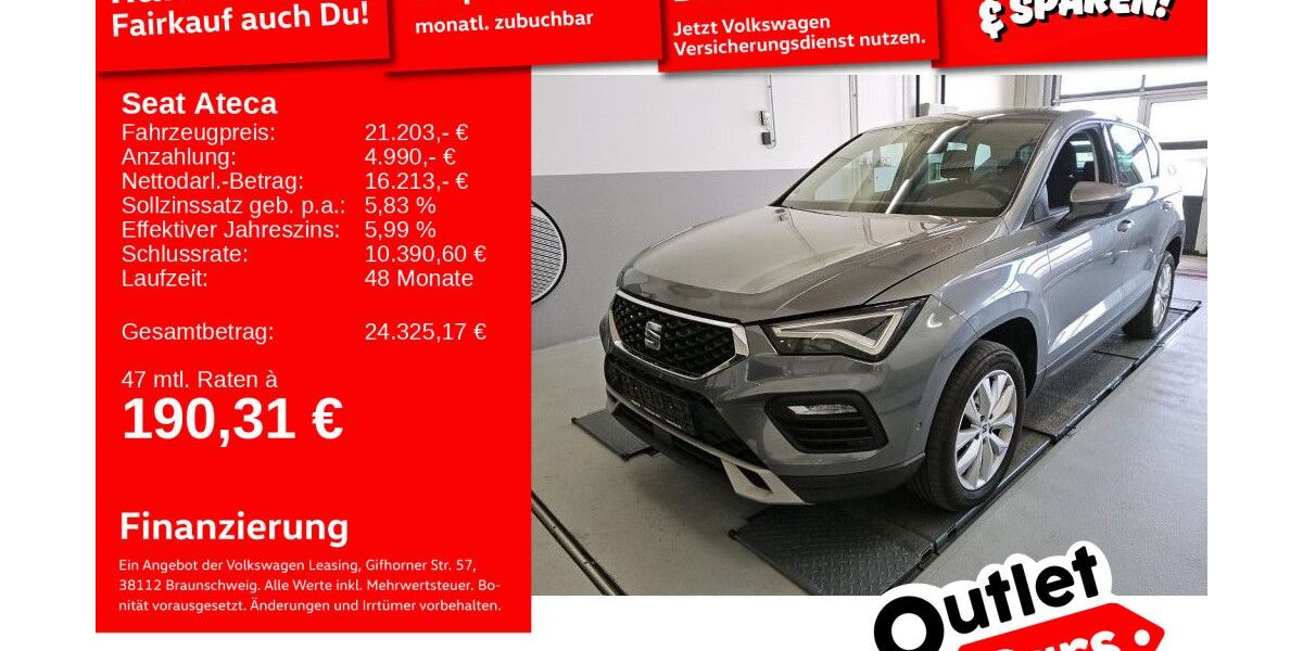 Seat Ateca 81.630 km 20.991 &euro; Weinheim 69469