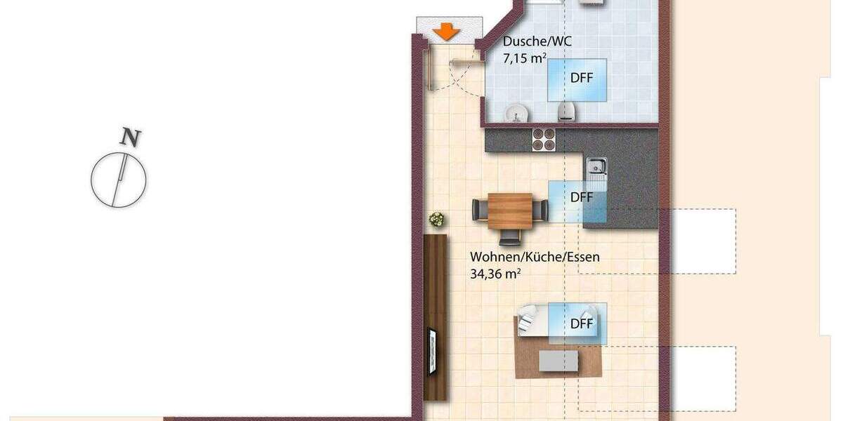 Etagenwohnung Dießen am Ammersee Dießen - 2 Zimmer, 57 m&sup2;, 365.000&euro; | Angebot:25691111