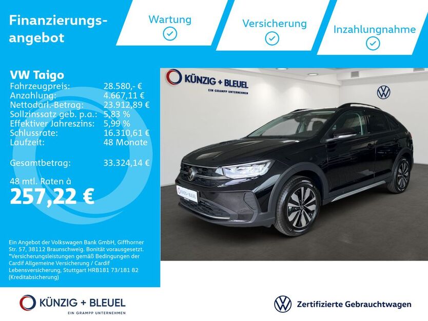 VW Taigo 7.990 km 28.580 € Aschaffenburg 63741