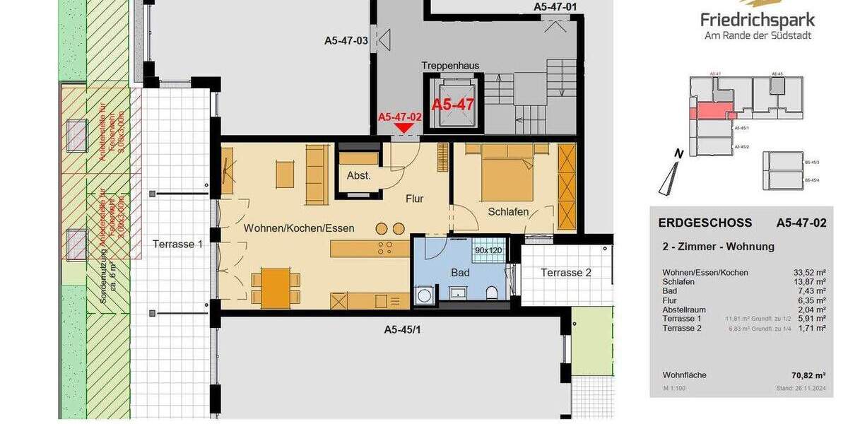 Etagenwohnung Villingen-Schwenningen Villingen - 2 Zimmer, 70 m&sup2;, 369.300&euro; | Angebot:25746141