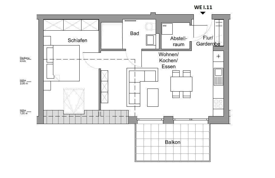 Etagenwohnung Herzogenrath - 2 Zimmer, 51 m&sup2;, 213.900&euro; | Angebot:25796423