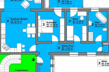 Wohnung Bad Neustadt an der Saale - 3 Zimmer, 96 m&sup2;, 296.000&euro; | Angebot:24979021