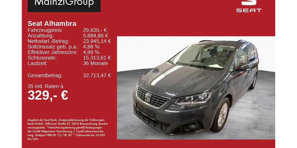 Seat Alhambra 59.900 km 29.830 &euro; Feldkirchen/Westerham 83620